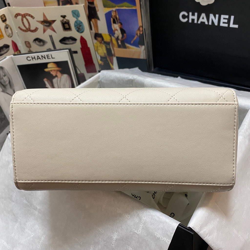 Chanel AS2457 Shoulder Shopping tote Bag Beige