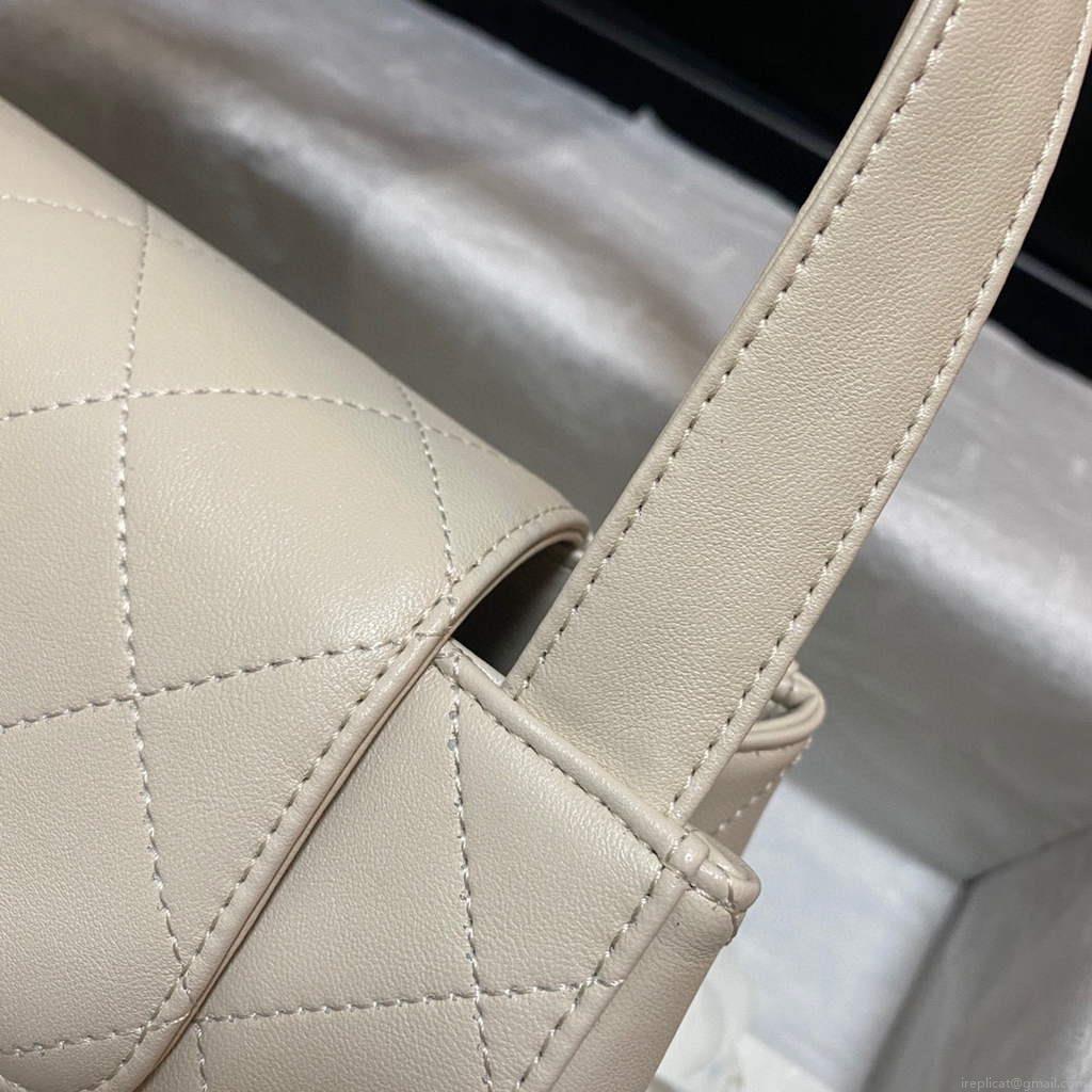 Chanel AS2457 Shoulder Shopping tote Bag Beige