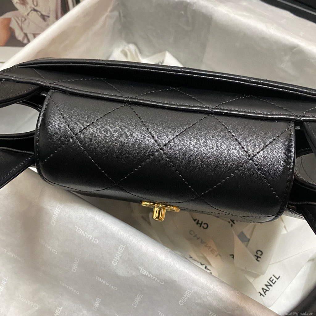 Chanel AS2457 Shoulder Shopping tote Bag Black