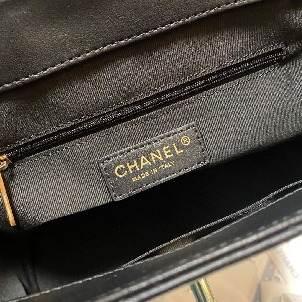 Chanel AS2457 Shoulder Shopping tote Bag Black