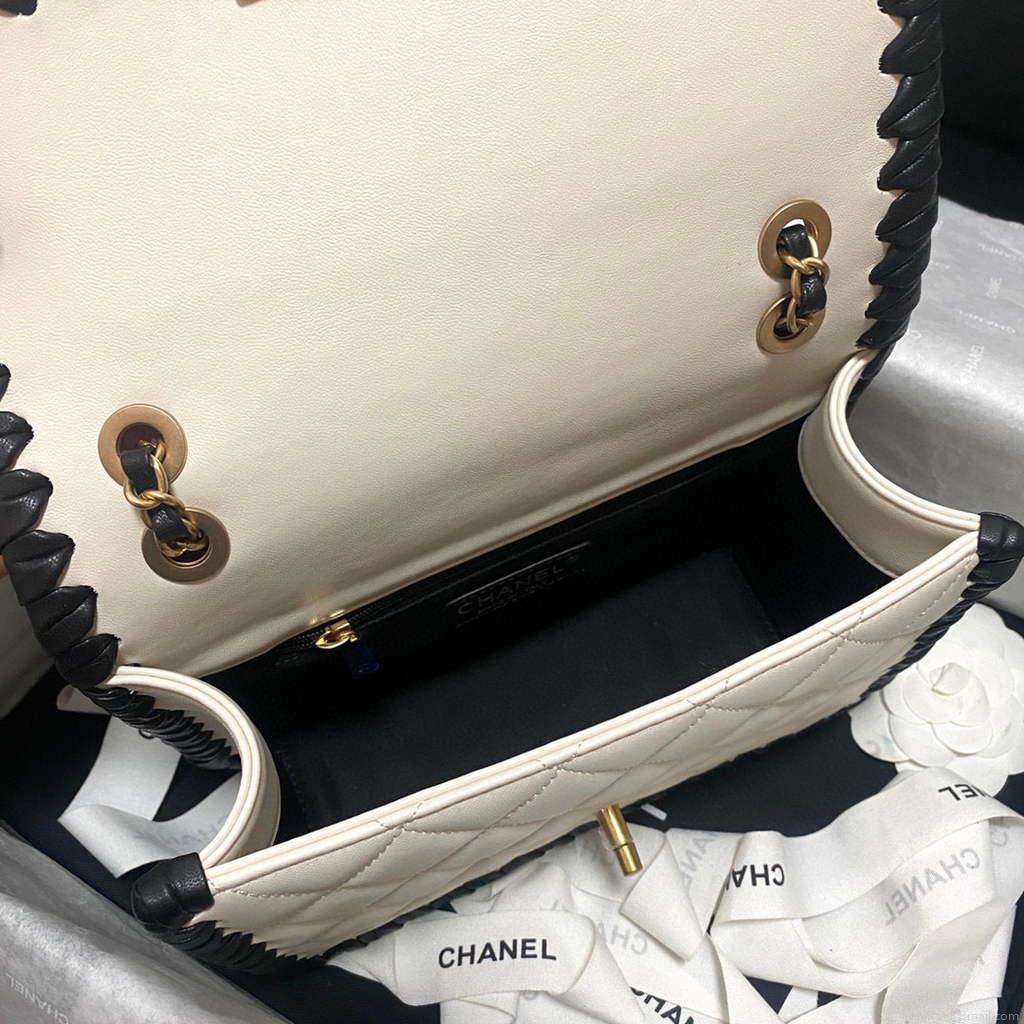 Chanel AS2496 Flap Bag Shoulder Bag Beige