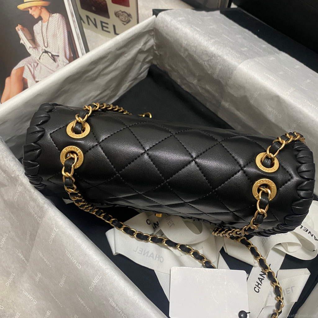 Chanel AS2496 Flap Bag Shoulder Bag Black