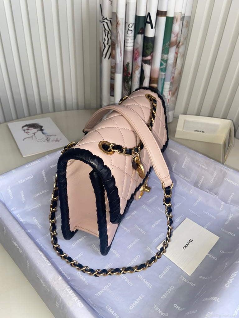 Chanel AS2496 Flap Bag Shoulder Bag Pink