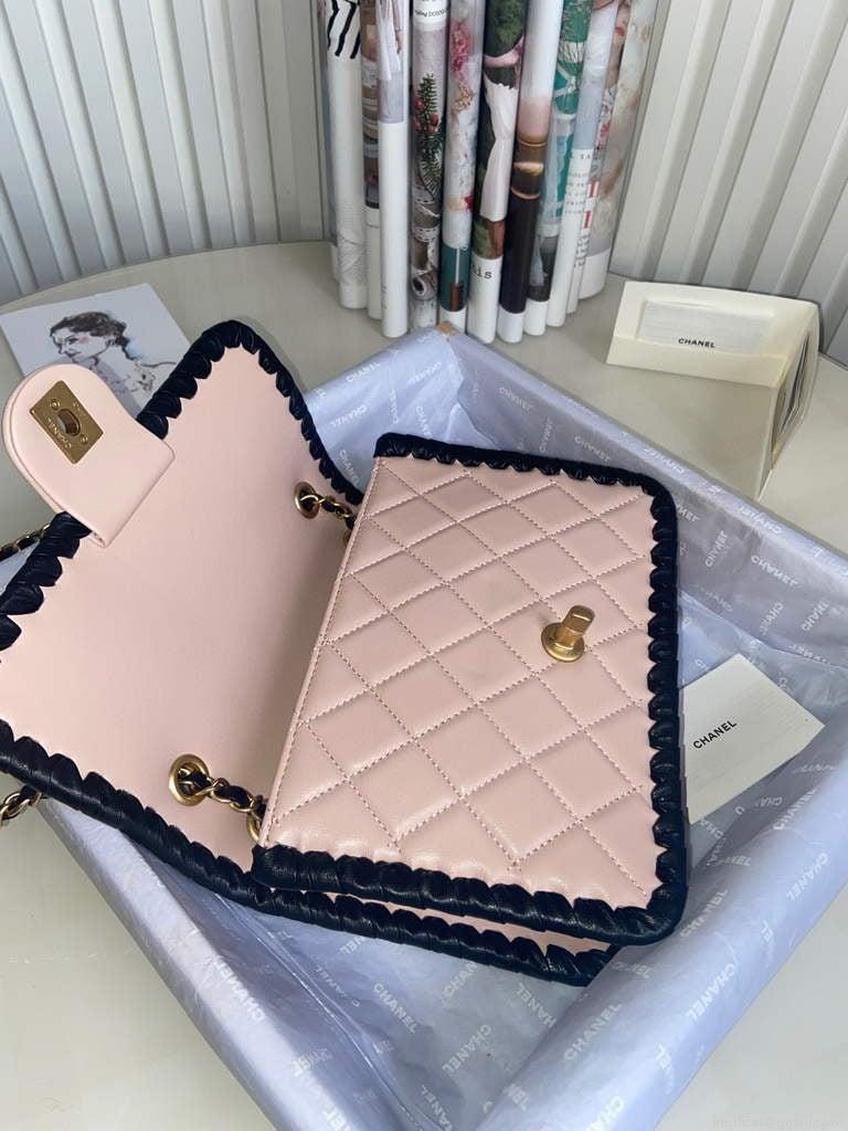 Chanel AS2496 Flap Bag Shoulder Bag Pink