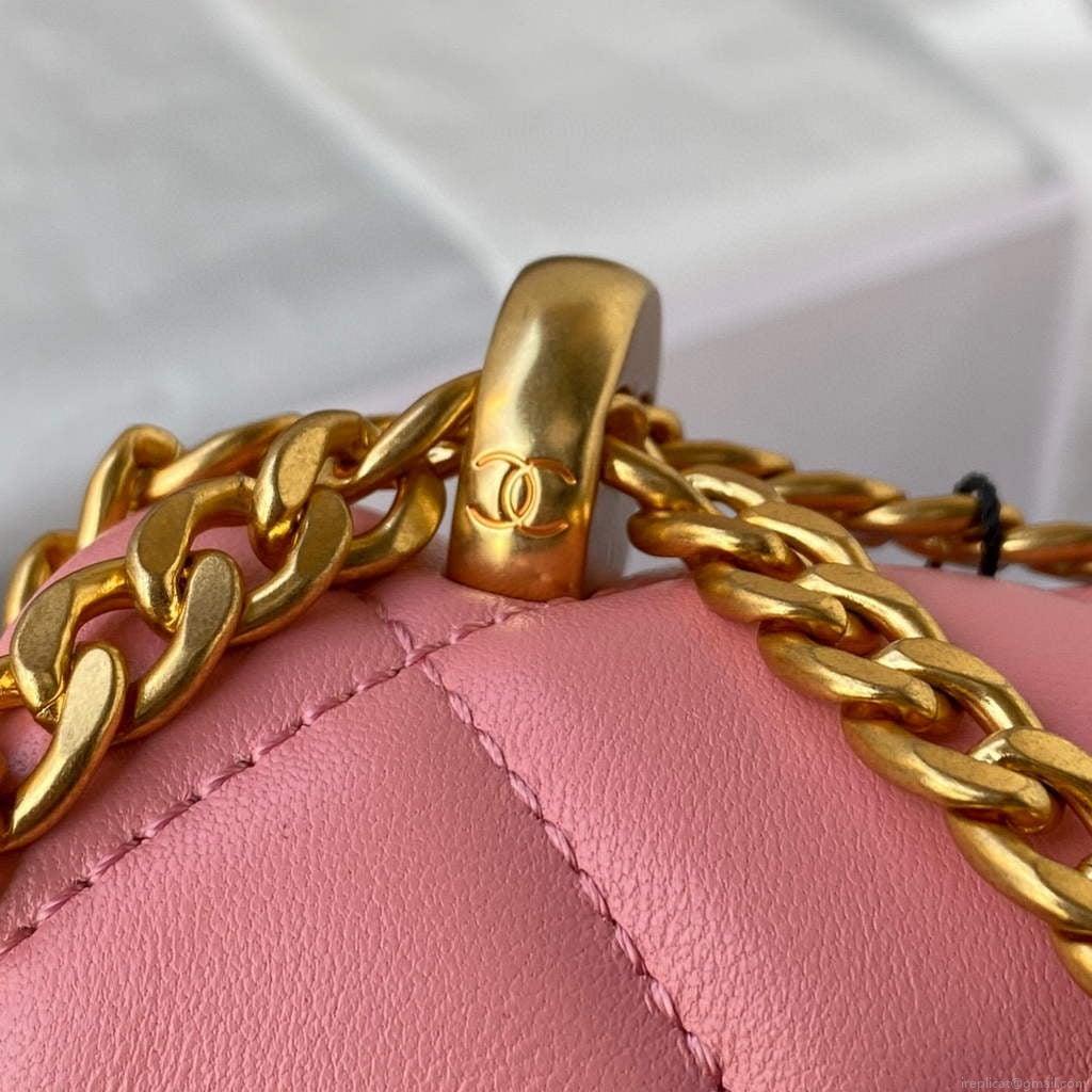 Chanel Flap Small Bag Lampskin Diamond AS1792 Pink