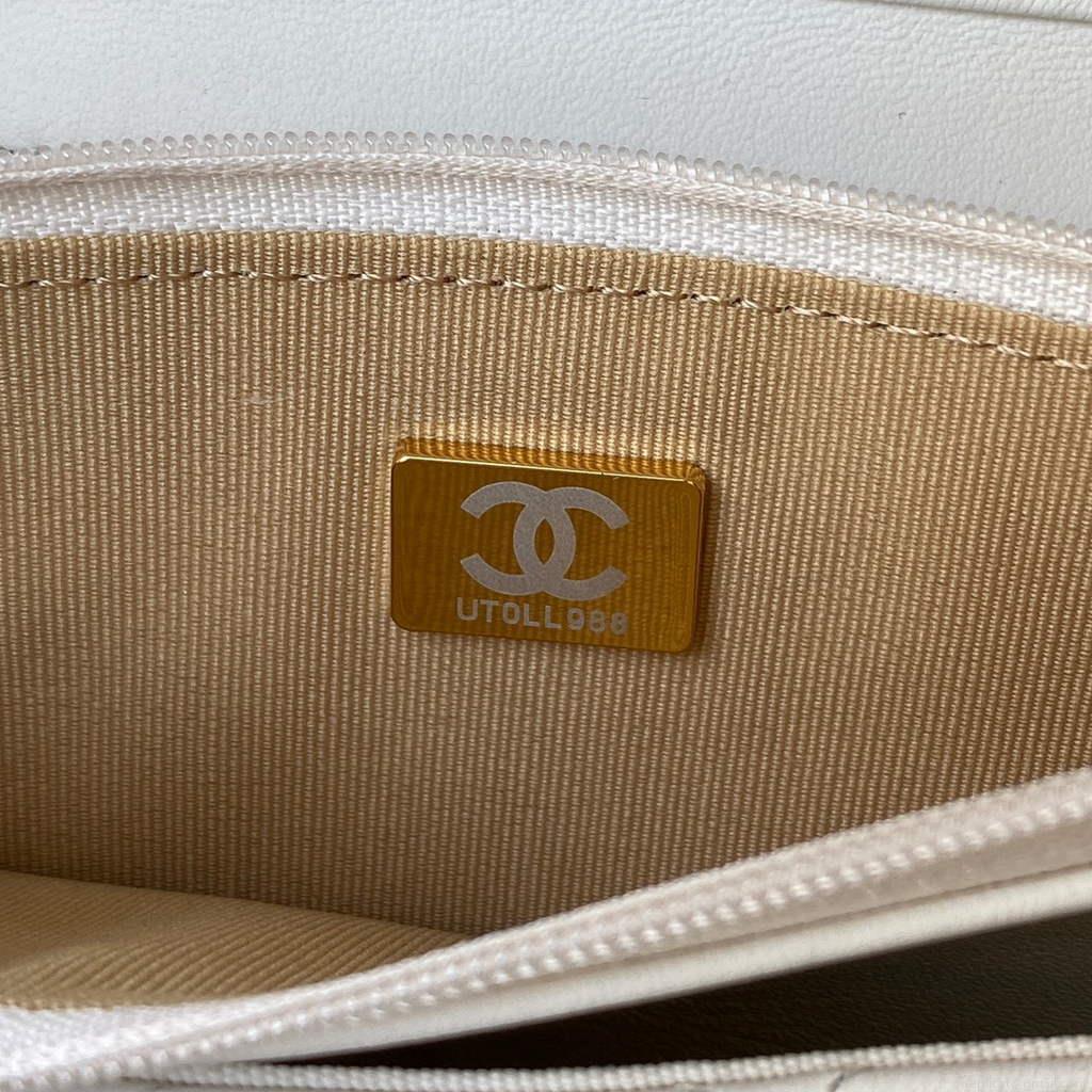 Chanel AP2508 Wallet On Chain Lambskin Shoulder Bag White