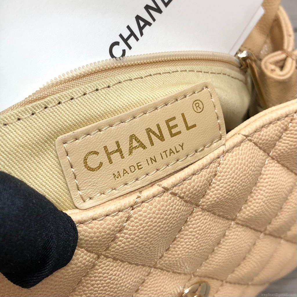 Chanel A92990 Medium Flap Bag With Top Handle Bag Apricot