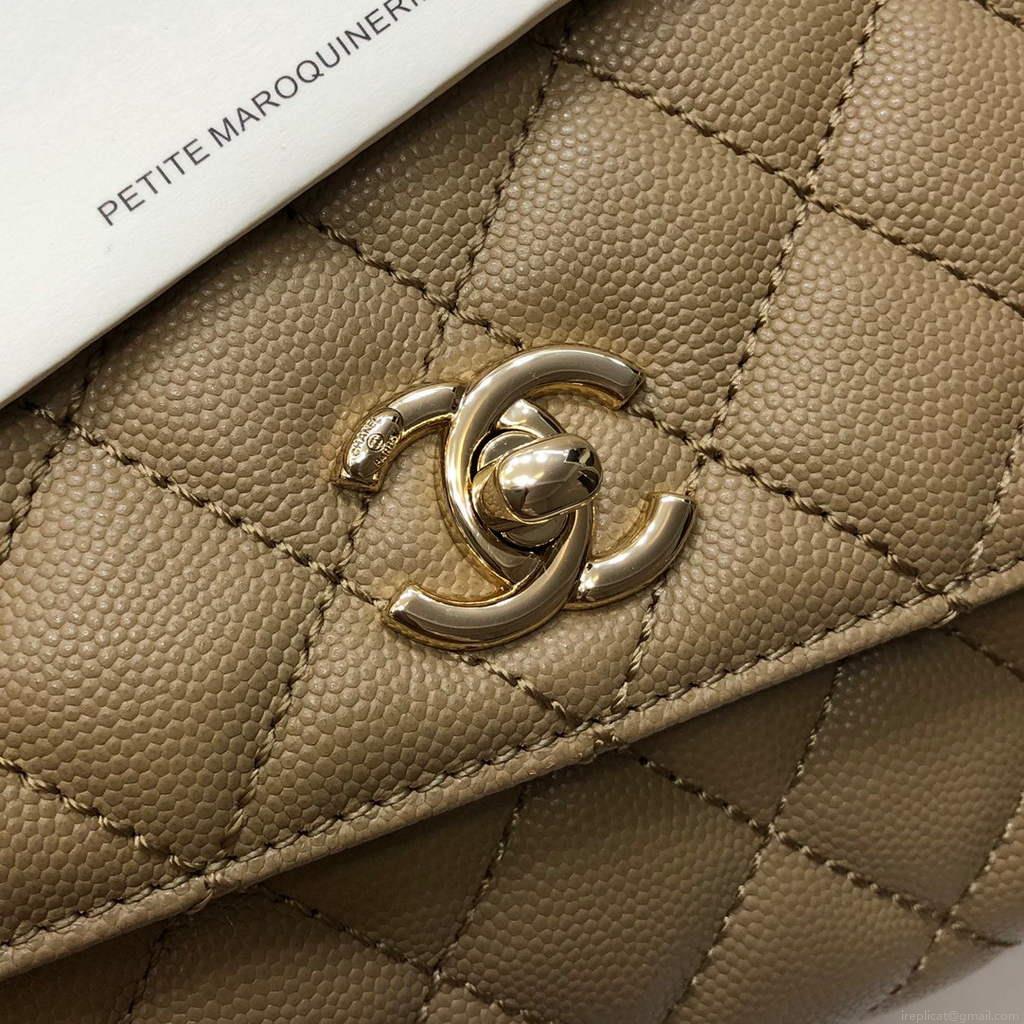 Chanel A92990 Medium Flap Bag With Top Handle Bag Light Apricot