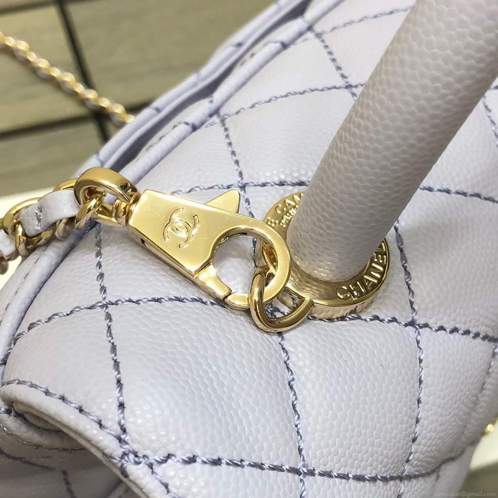 Chanel A92990 Medium Flap Bag With Top Handle Bag Light Purple