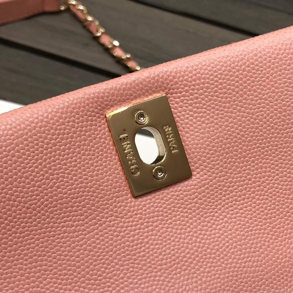 Chanel A92990 Medium Flap Bag With Top Handle Bag Pink