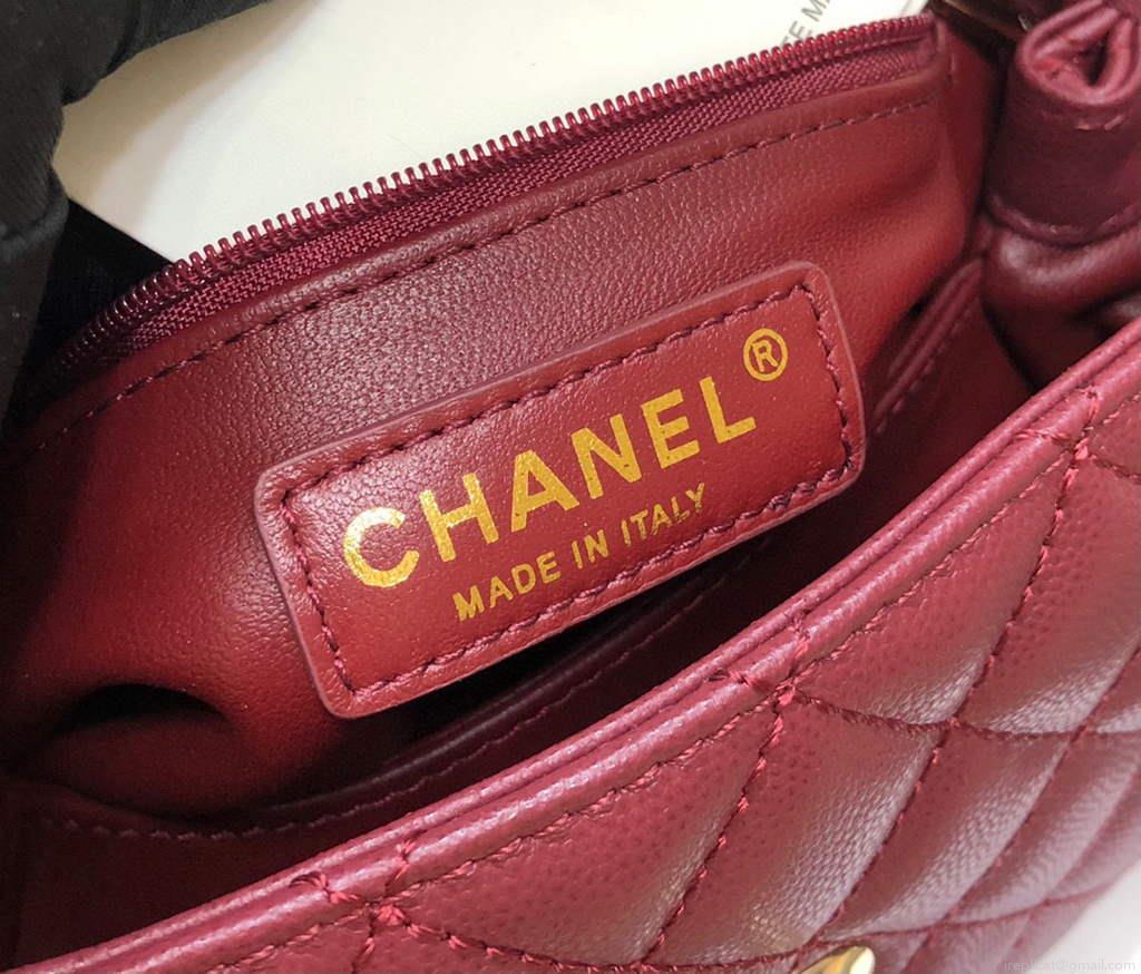 Chanel A92990 Medium Flap Bag With Top Handle Bag Wine Red