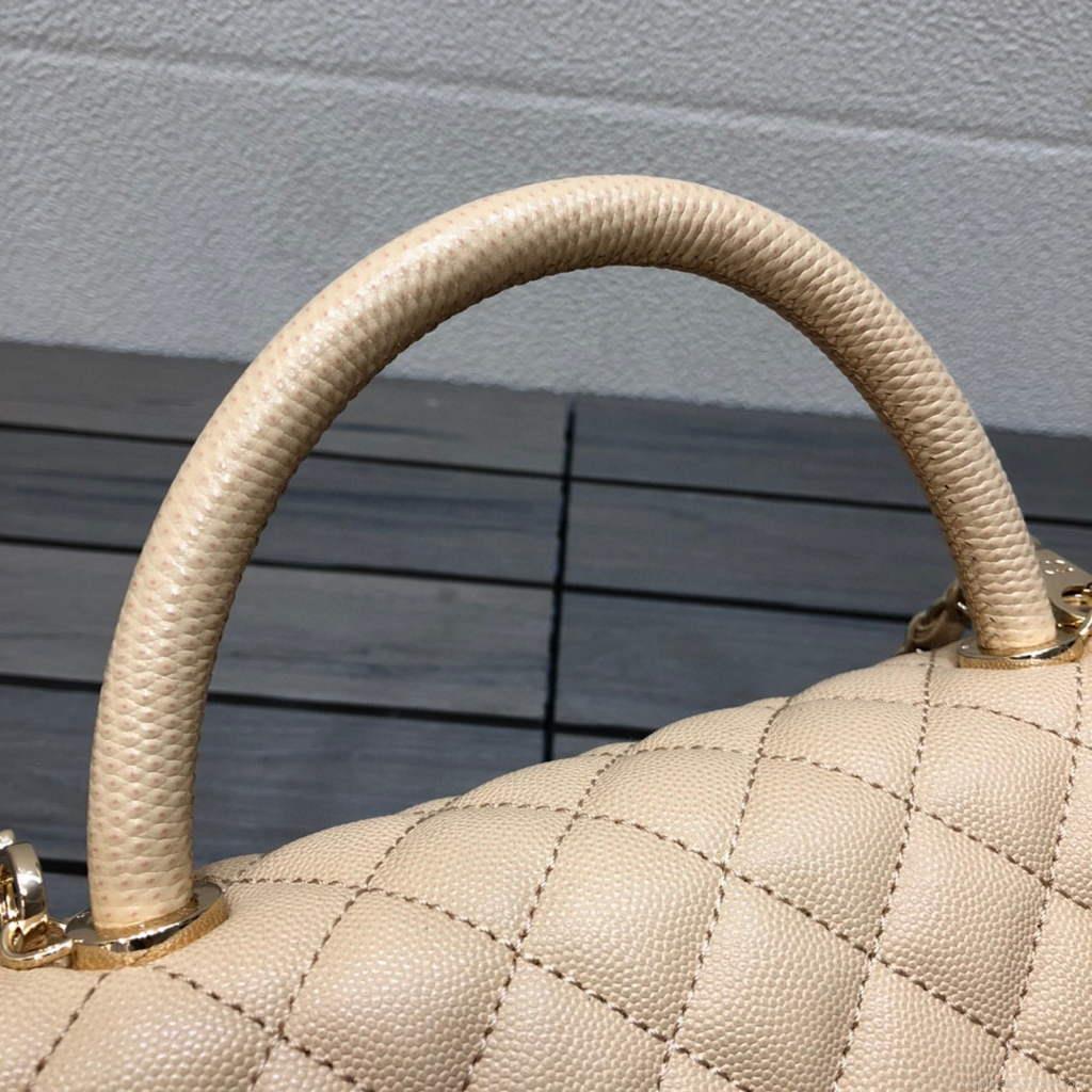 Chanel A92991 Large Flap Bag With Top Handle Bag Apricot