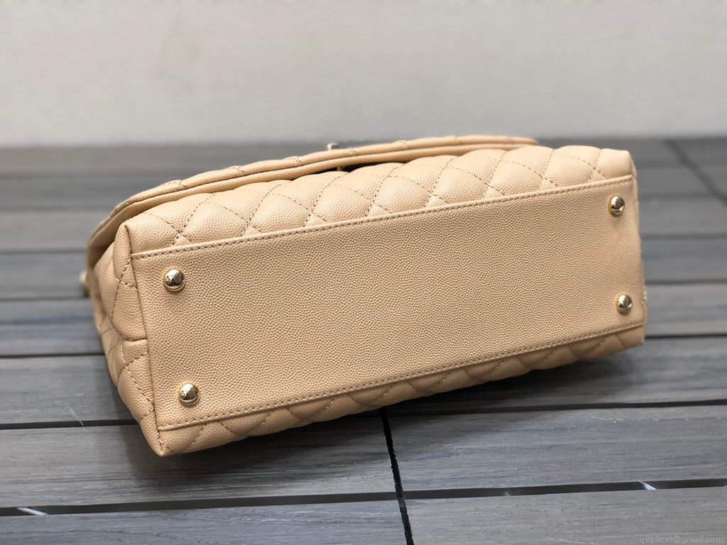Chanel A92991 Large Flap Bag With Top Handle Bag Apricot