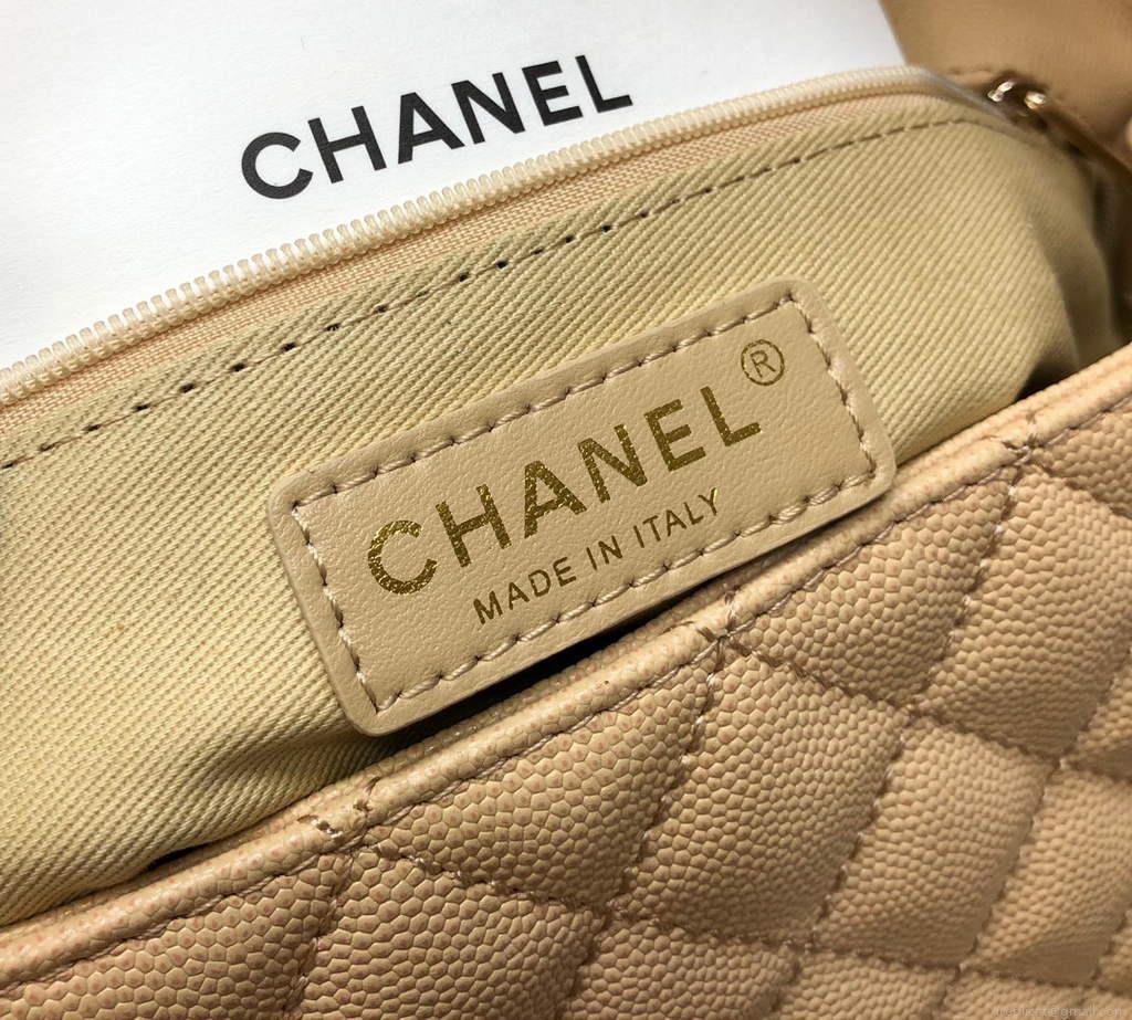 Chanel A92991 Large Flap Bag With Top Handle Bag Apricot