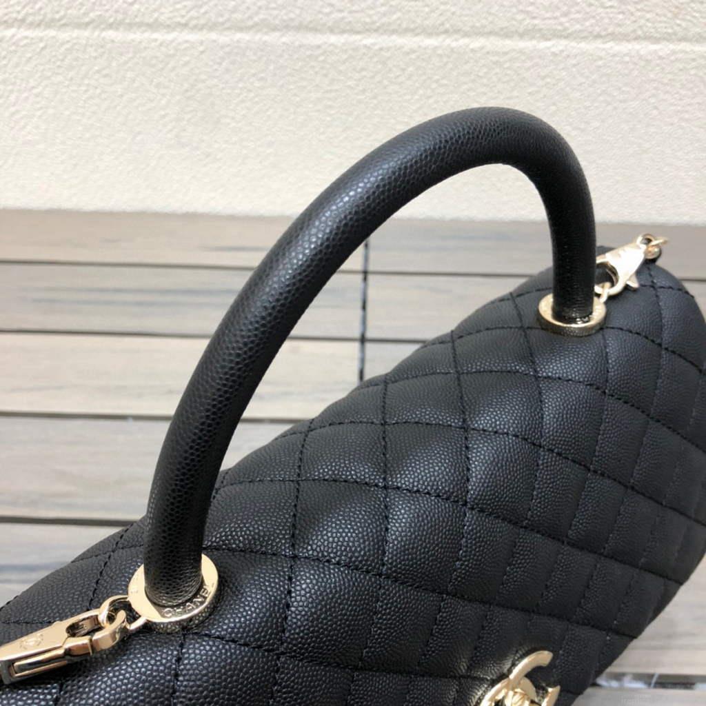 Chanel A92991 Large Flap Bag With Top Handle handBag Black
