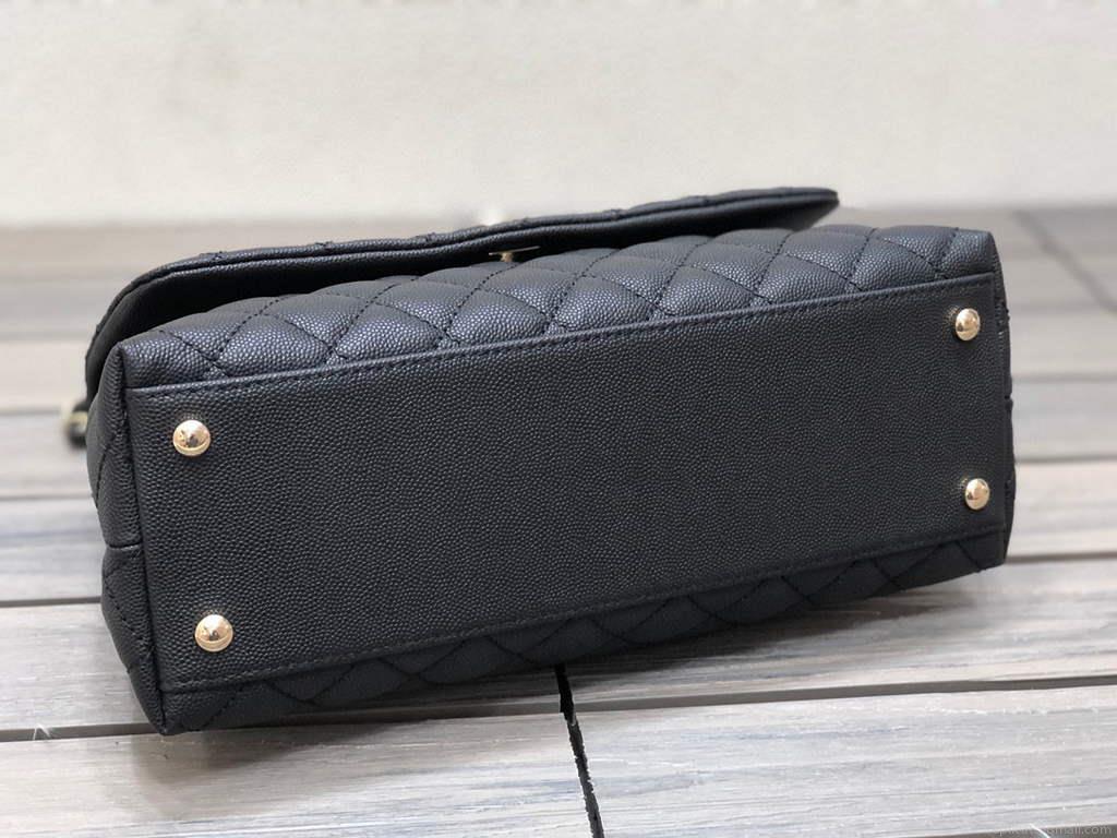Chanel A92991 Large Flap Bag With Top Handle handBag Black