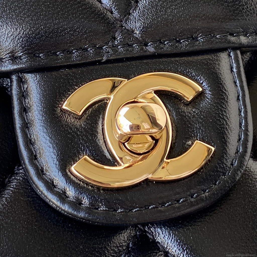 Chanel AS2927 heart clutch with chain Bag AP2784 Lambskin Black