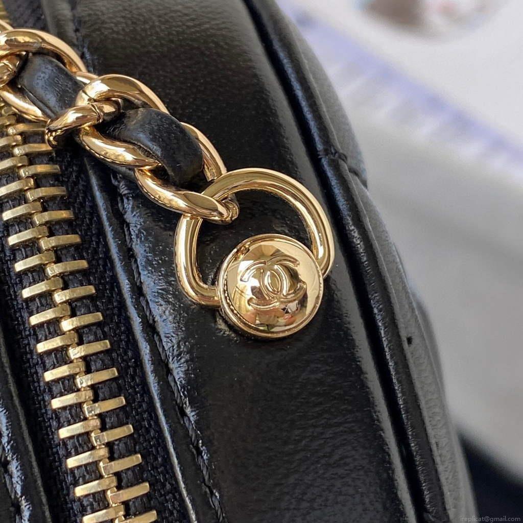 Chanel AS2927 heart clutch with chain Bag AP2784 Lambskin Black