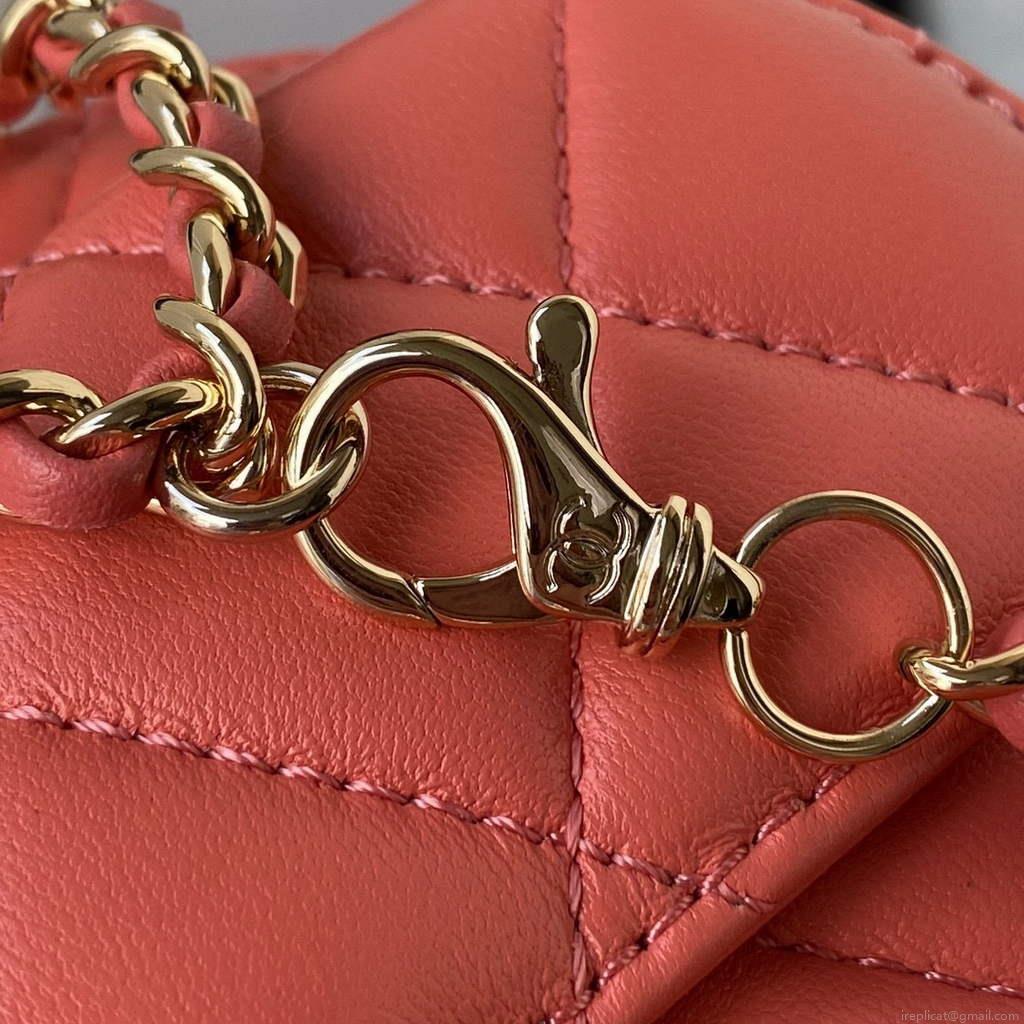 Chanel AS2927 heart clutch with chain Bag AP2784 Lambskin Pink