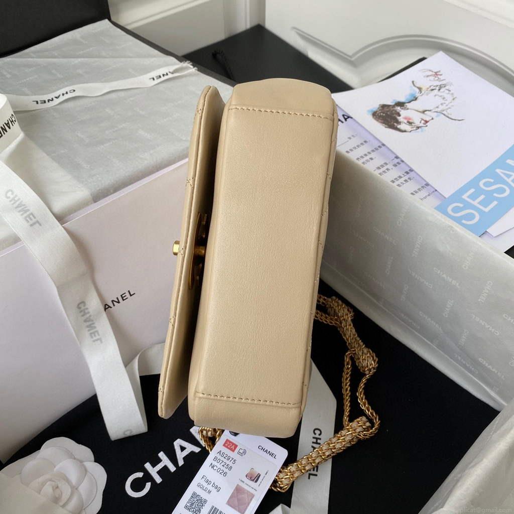 Chanel AS2975 Small Flap Bag Lambskin Aprocit