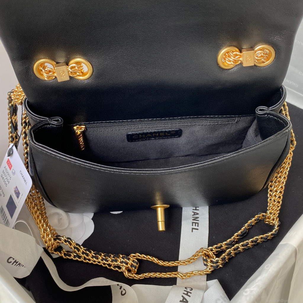 Chanel AS2975 Small Flap Bag Lambskin Black
