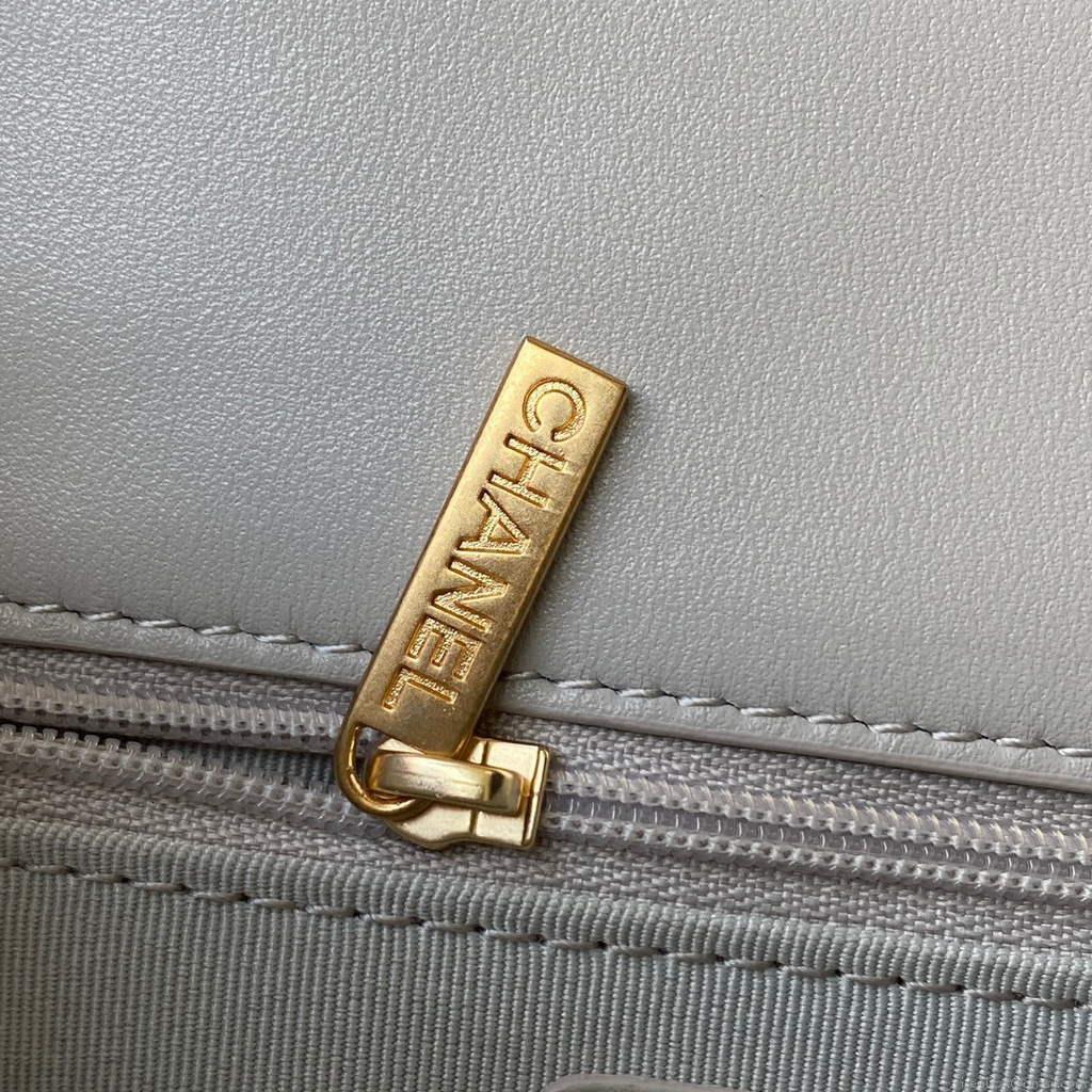 Chanel AS2975 Small Flap Bag Lambskin Gray