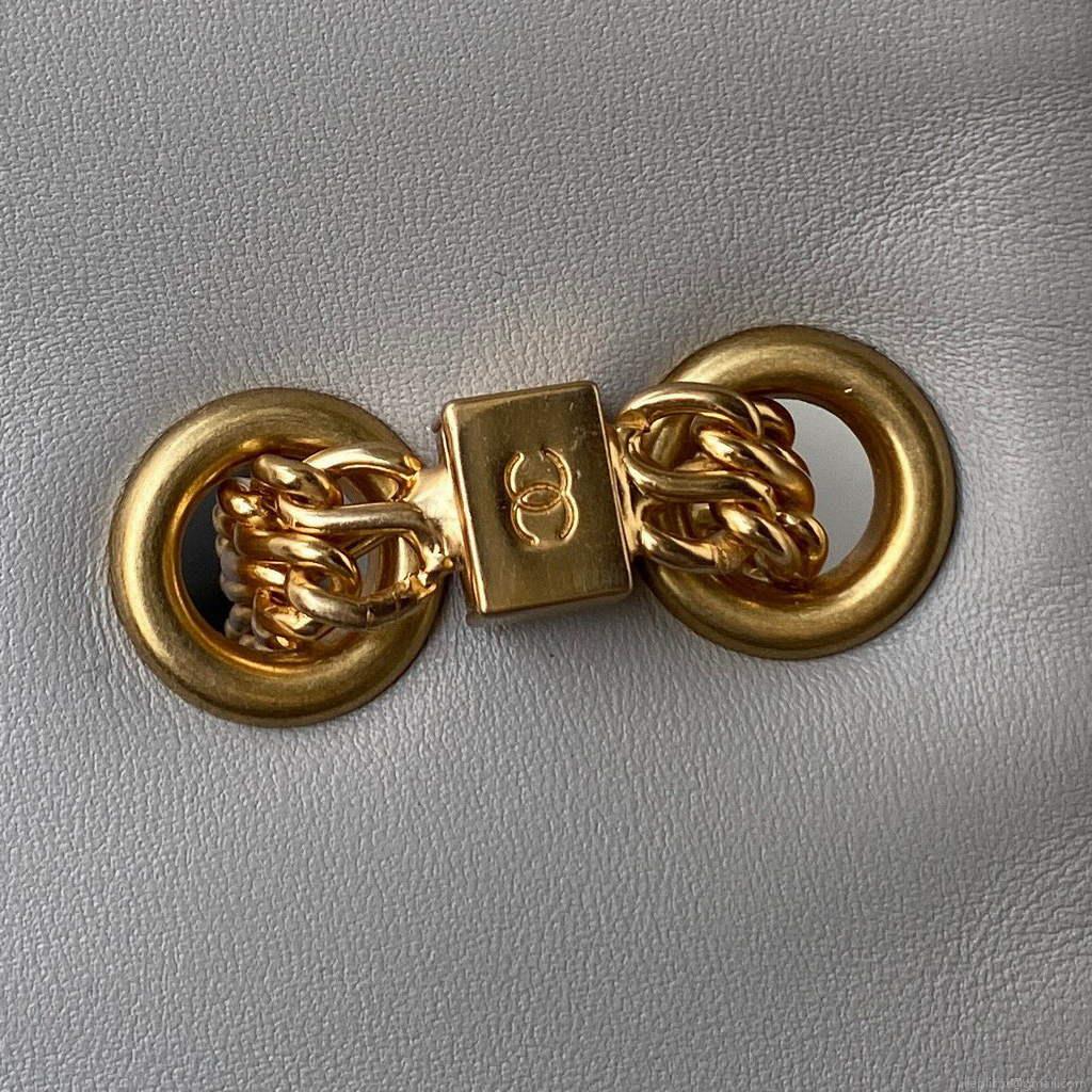 Chanel AS2975 Small Flap Bag Lambskin Gray