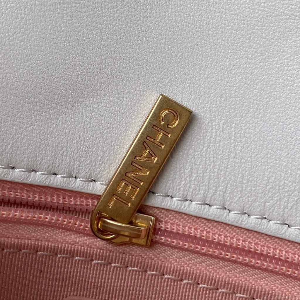 Chanel AS2975 Small Flap Bag Lambskin White