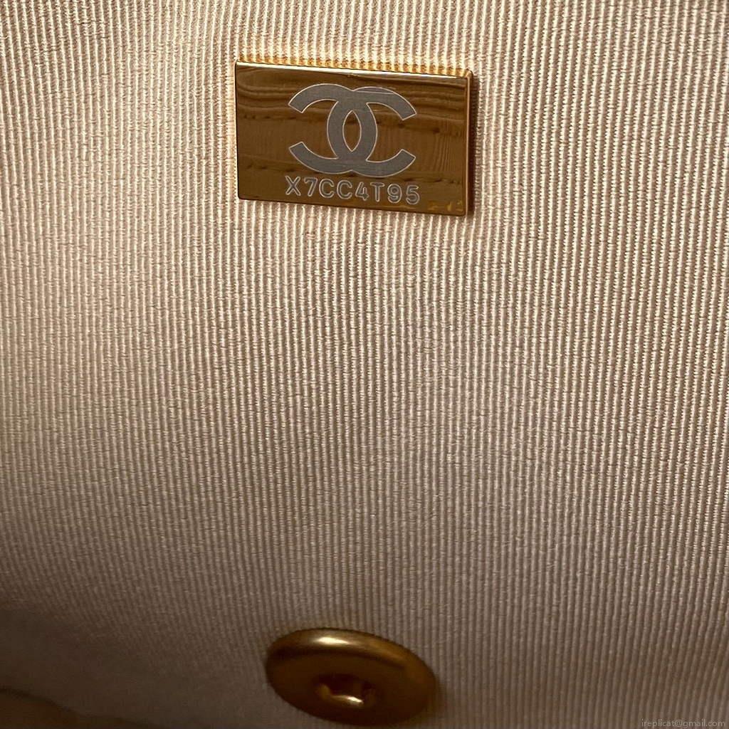 Chanel AS2976 Flap Bag Lambskin Apricot