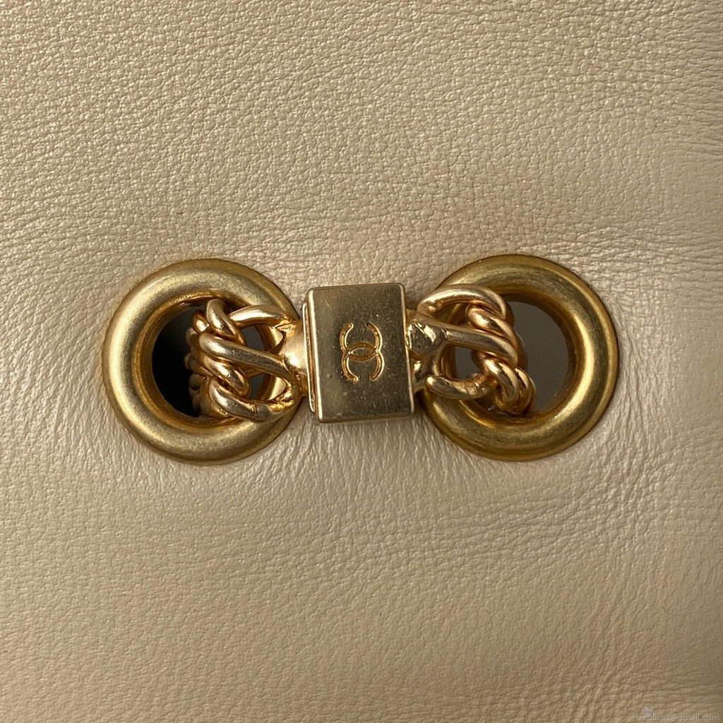 Chanel AS2976 Flap Bag Lambskin Apricot