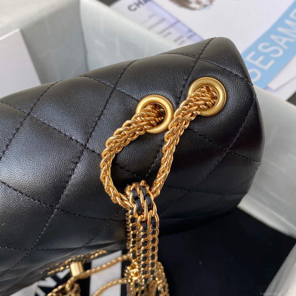 Chanel AS2976 Flap Bag Lambskin Black