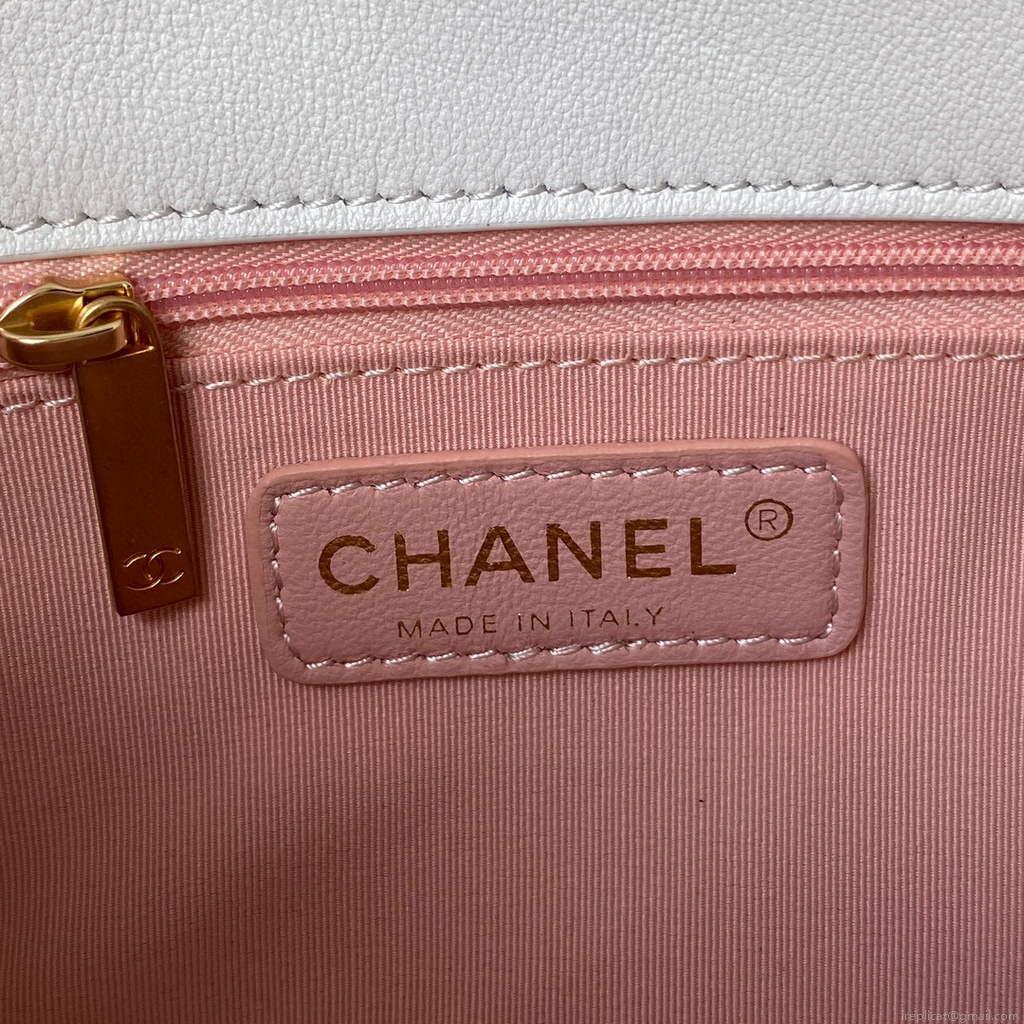 Chanel AS2976 Flap Bag Lambskin White