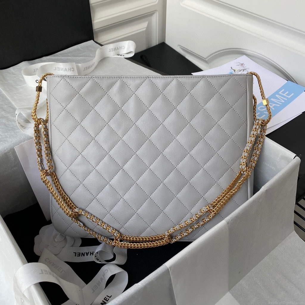 Chanel AS2977 Small Box Bag Shoulder bag Gray