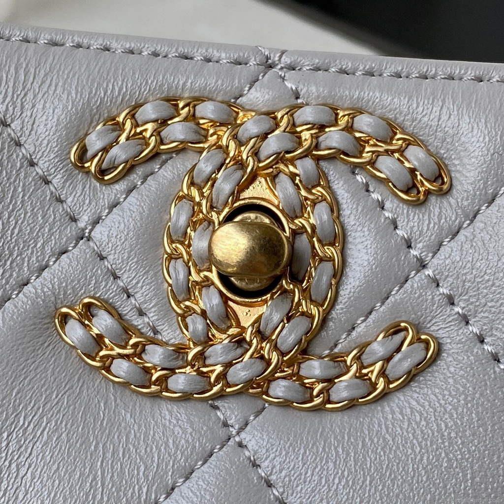 Chanel AS2977 Small Box Bag Shoulder bag Gray