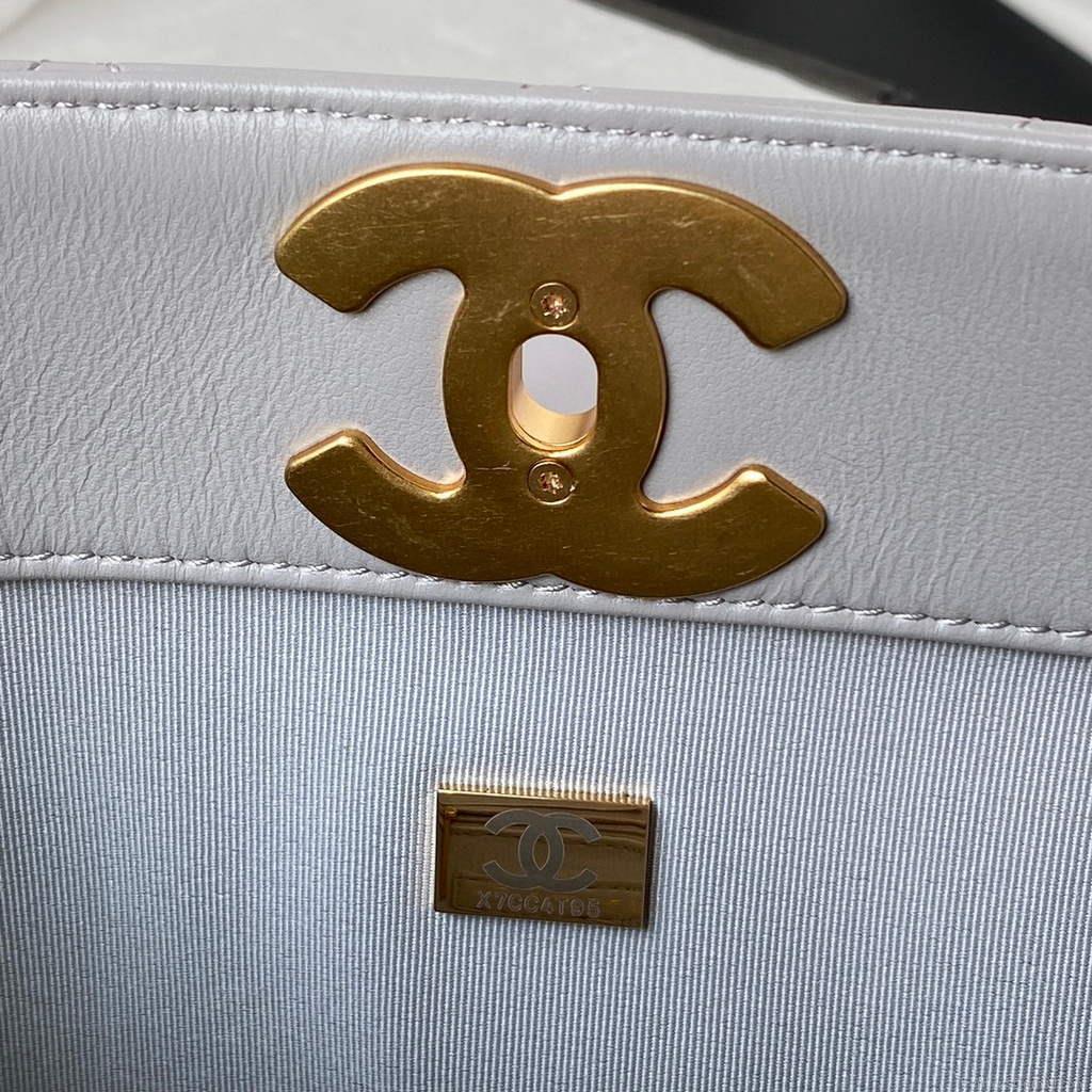 Chanel AS2977 Small Box Bag Shoulder bag Gray