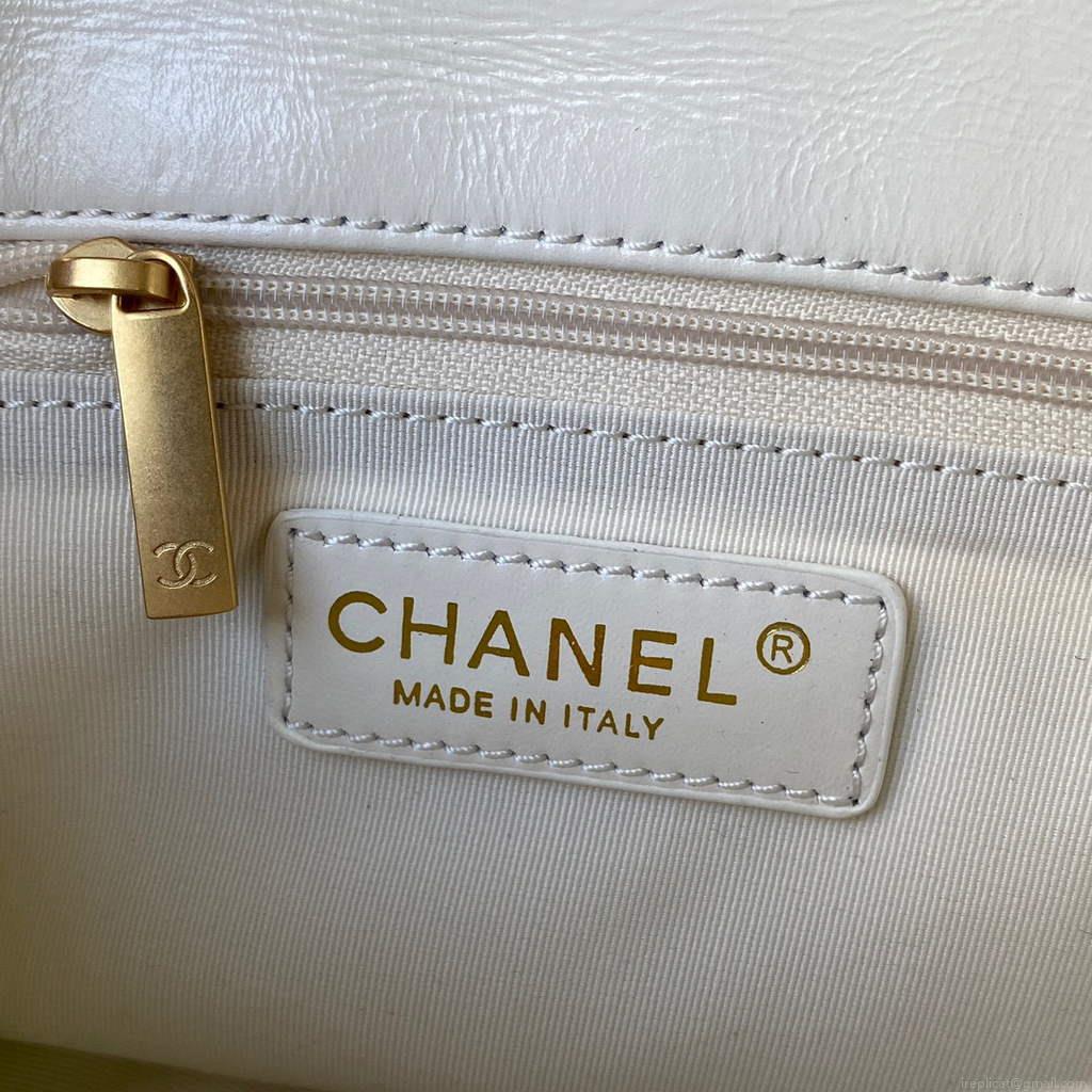 Chanel AS3000 Mini Flap Bag Calfskin White