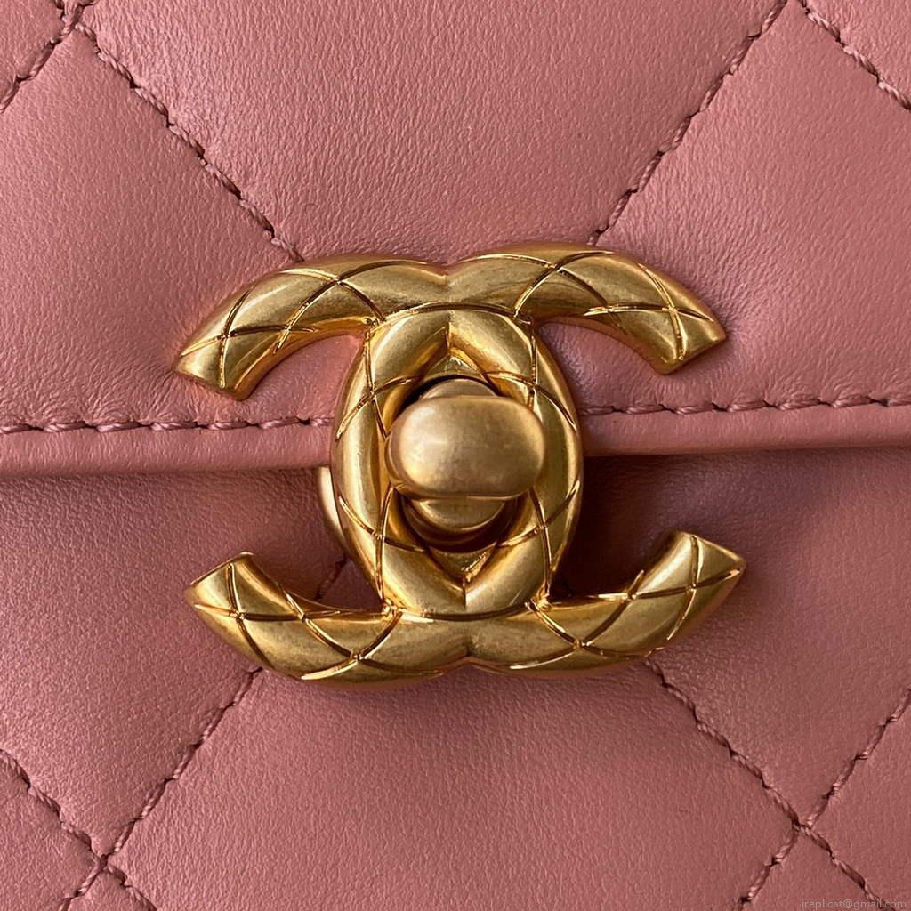 Chanel AS3011 Small Flap Bag Lambskin Pink
