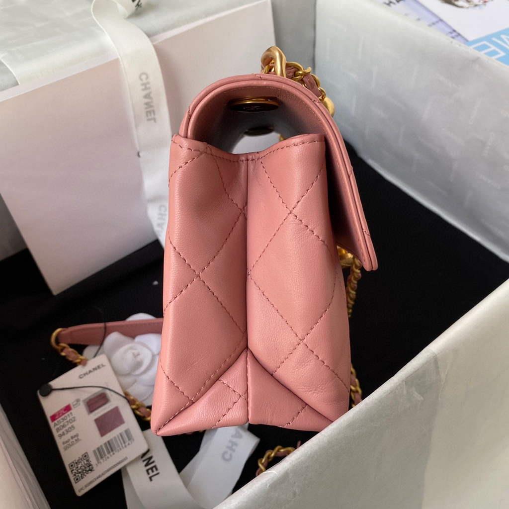 Chanel AS3011 Small Flap Bag Lambskin Pink