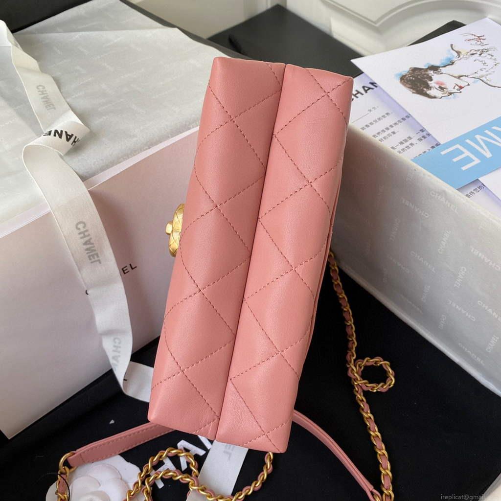 Chanel AS3011 Small Flap Bag Lambskin Pink