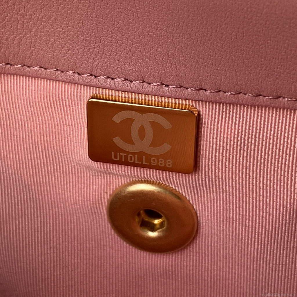 Chanel AS3011 Small Flap Bag Lambskin Pink