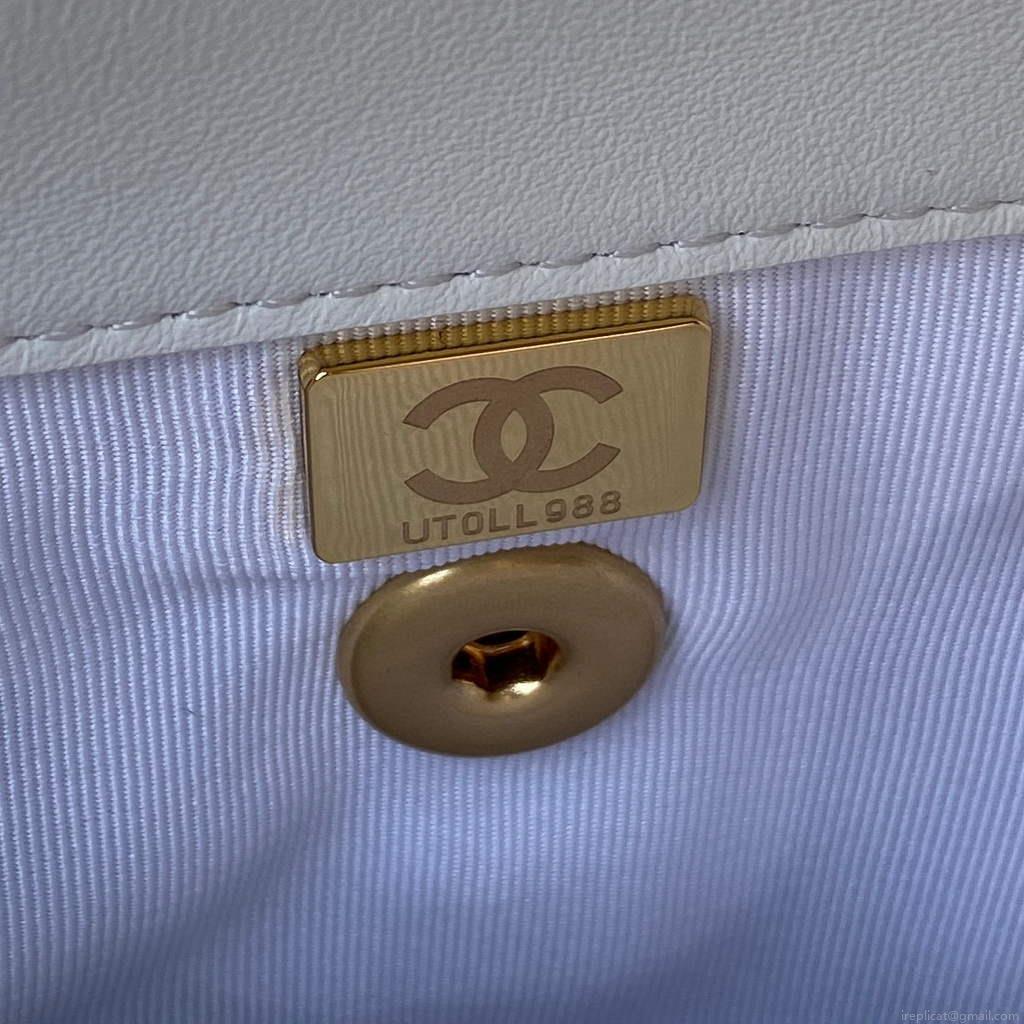 Chanel AS3011 Small Flap Bag Lambskin White