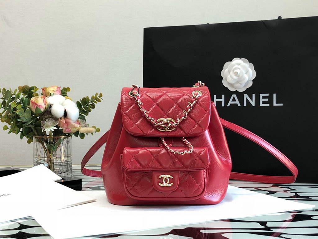 Chanel A99121 Backpack A3002 Calfskin Red