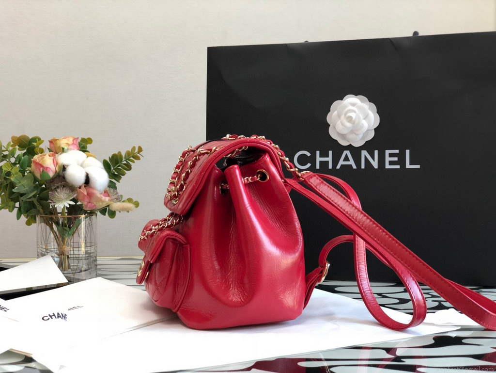 Chanel A99121 Backpack A3002 Calfskin Red