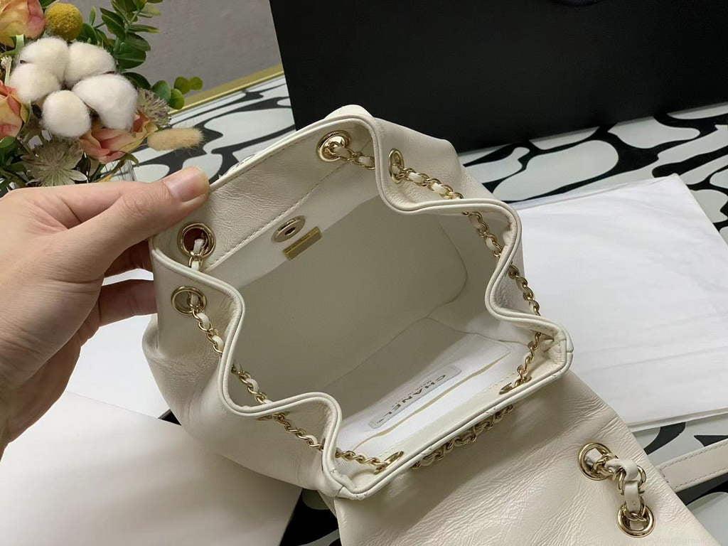 Chanel A99121 Backpack A3002 Calfskin White