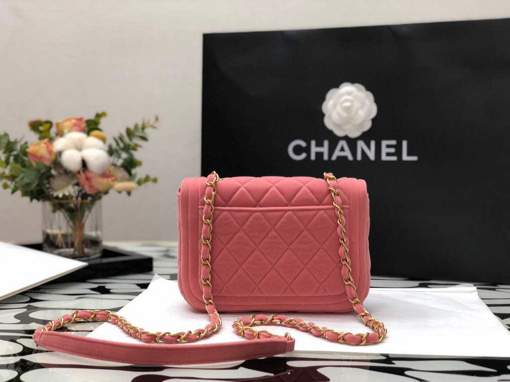 Chanel AS1115 Flap Bag Classic Velvet Pink