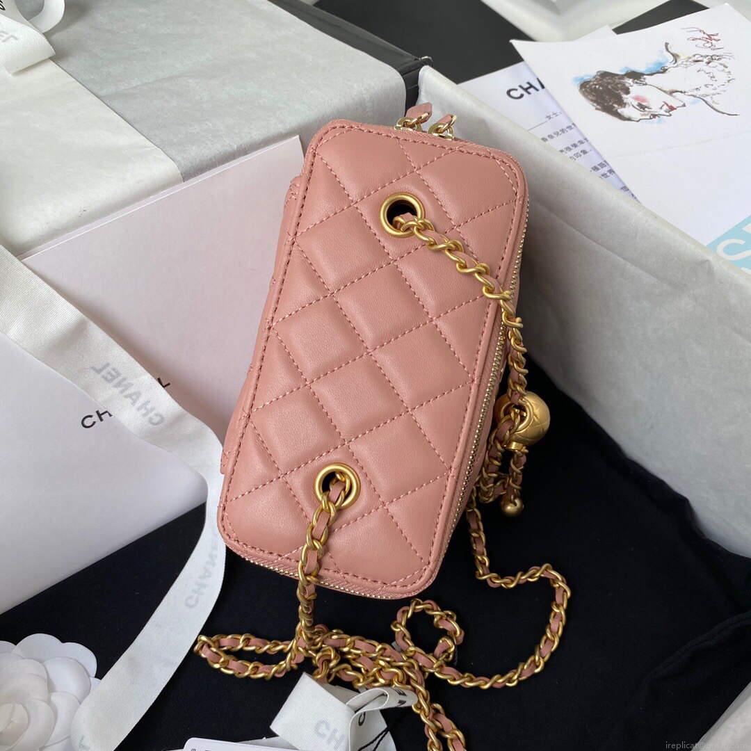 Chanel AP2303 Clutch With Chain in Lambskin Baby Pink