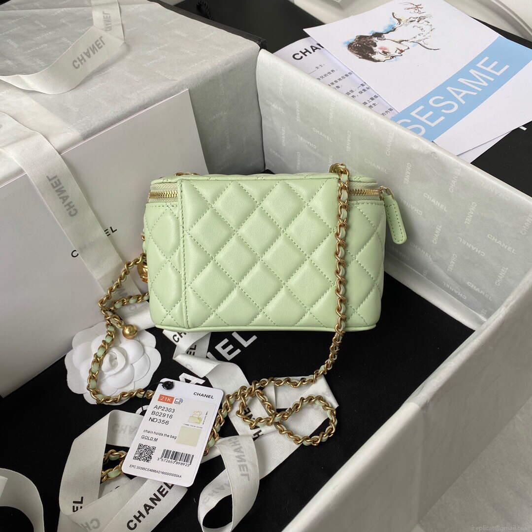 Chanel AP2303 Clutch With Chain in Lambskin Green
