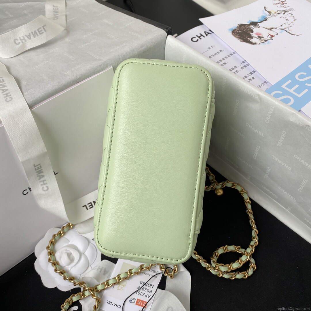Chanel AP2303 Clutch With Chain in Lambskin Green