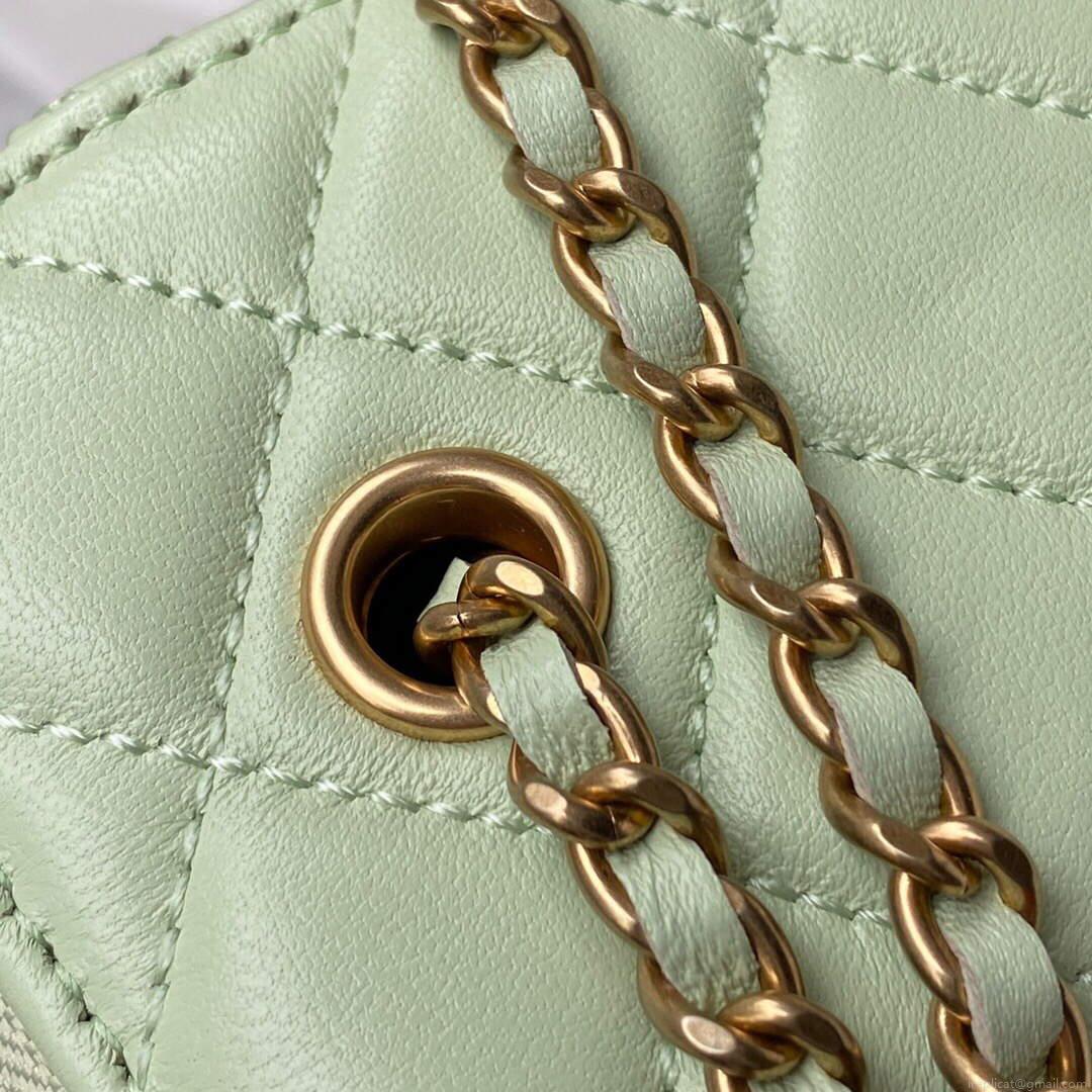 Chanel AP2303 Clutch With Chain in Lambskin Green