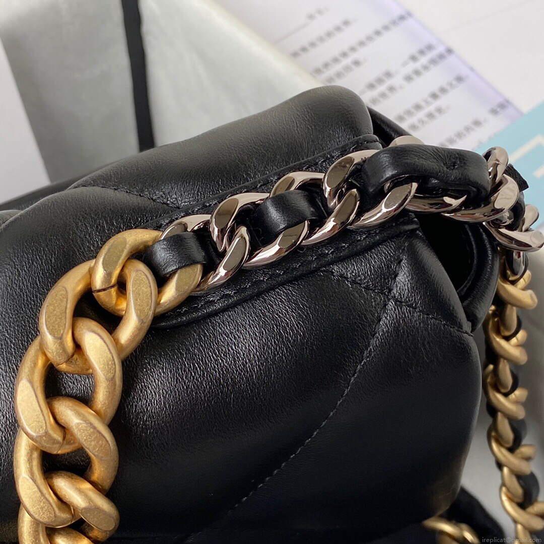 Chanel As1160 Chanel 19 Handbag Flap Lambskin B04852 94305 Black